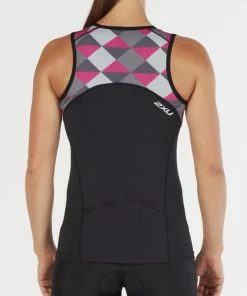 2XU Women's Active Tri Singlet - 2018 -Women's Triathlon Shop WT4866a BLK RPP 02 15649.1517516602